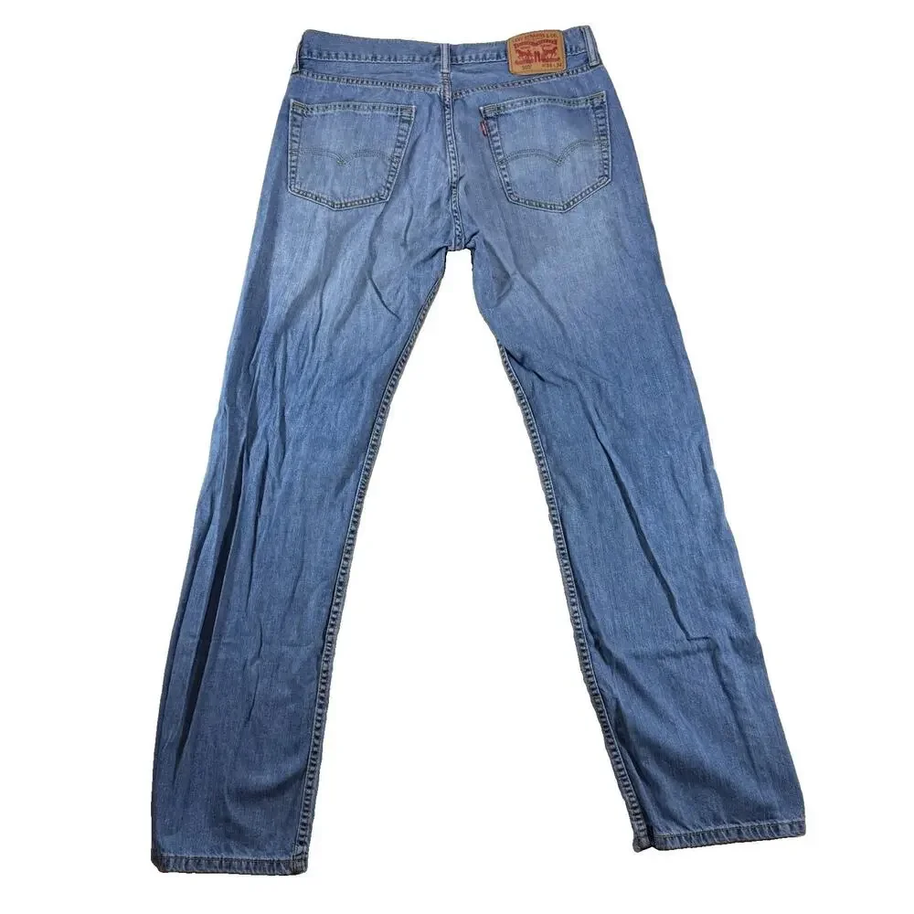 Levi's 505 Men's Blue Denim Straight Leg Jeans Regular Fit 5-Pocket 34x34